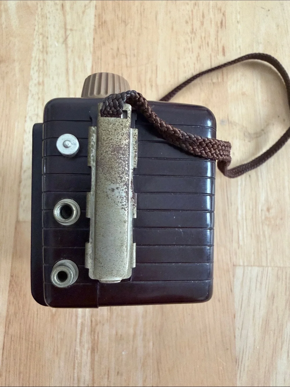Vintage Kodak Brownie Holiday Flash Camera in Brown and Cream